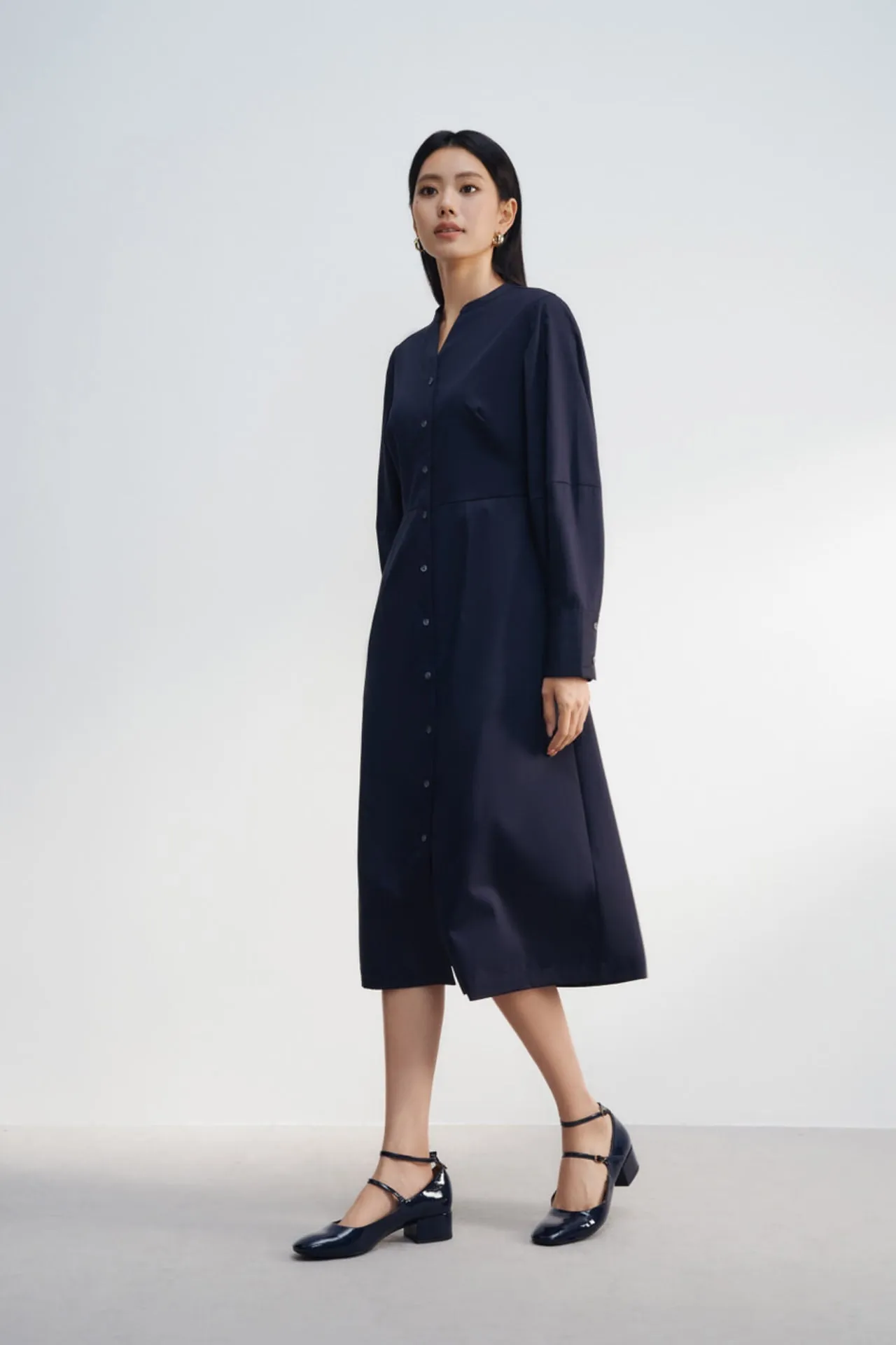 Puff Sleeve Shirt Dress