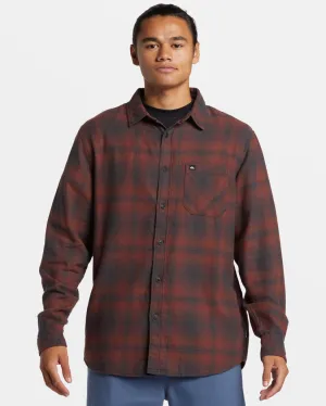 Quiksilver Lago Stretch Flannel L/S Shirt-Brown Stone