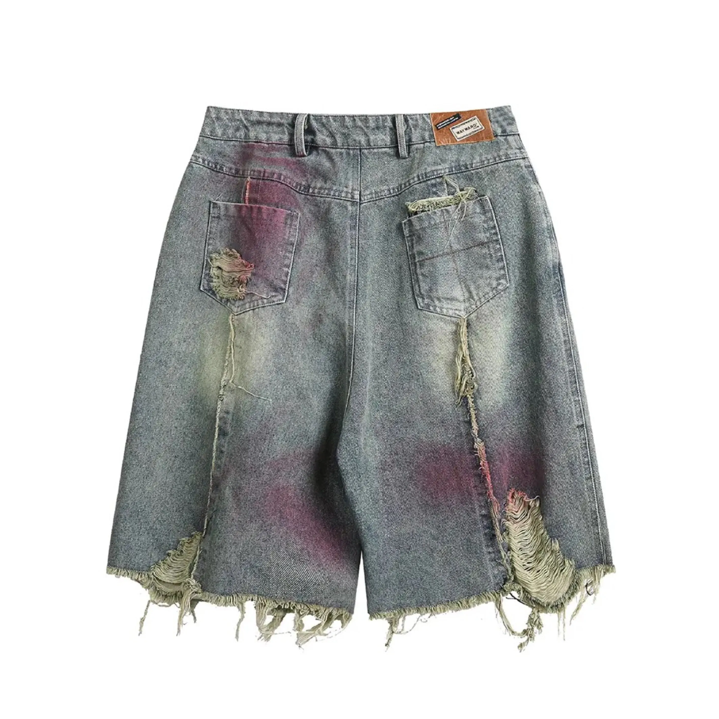 Rugged Rip Denim Shorts