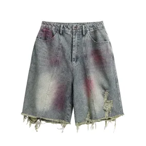 Rugged Rip Denim Shorts