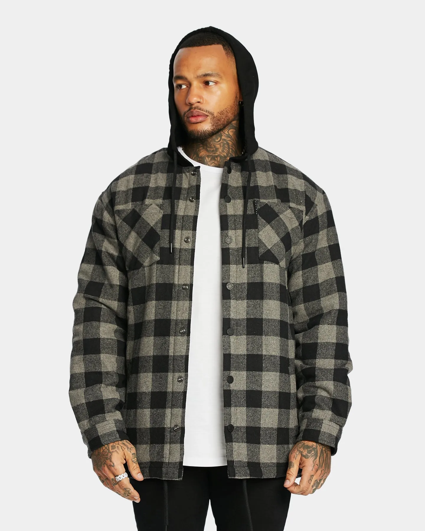 Saint Morta Assassin Hooded Flannel Grey/Black