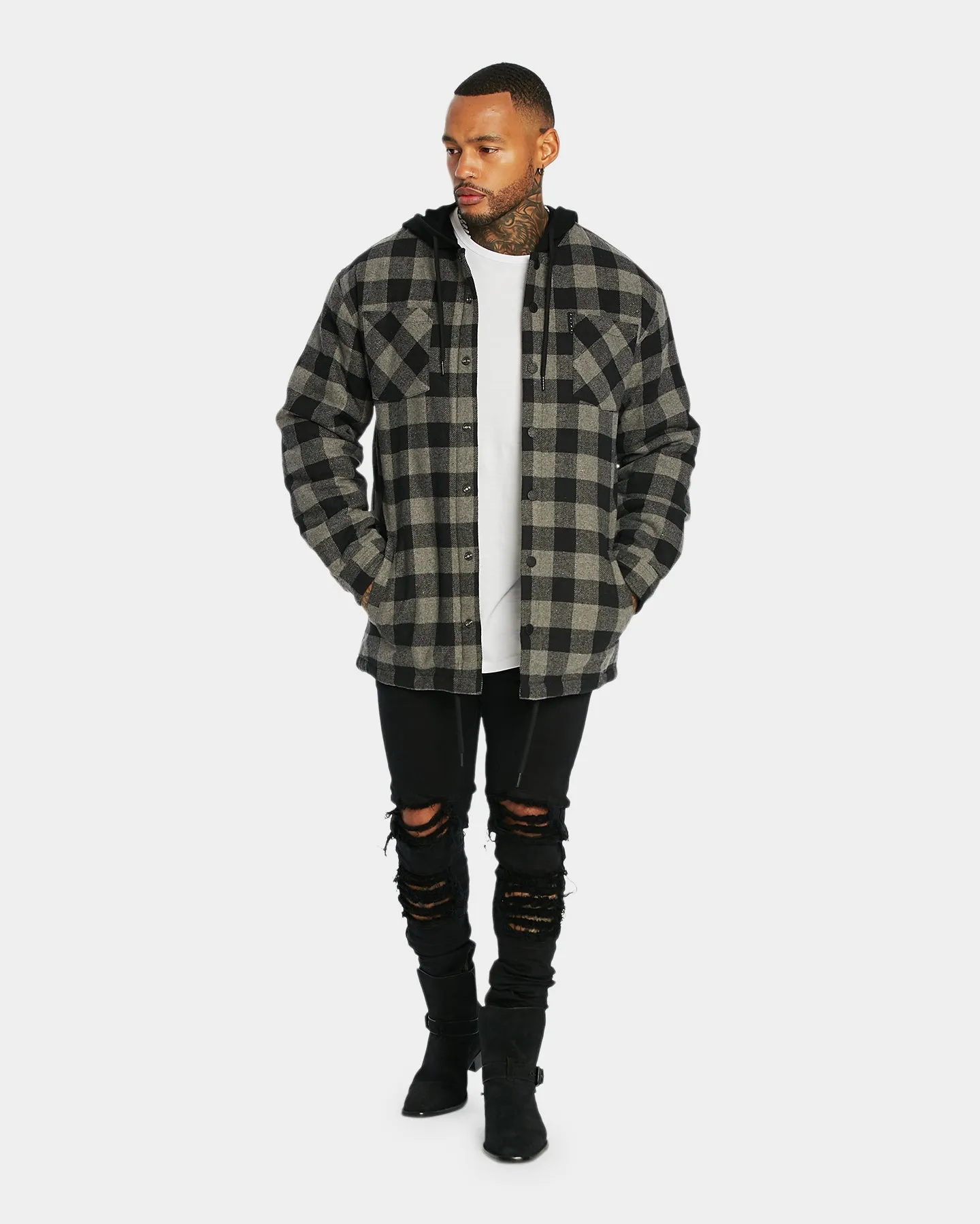 Saint Morta Assassin Hooded Flannel Grey/Black