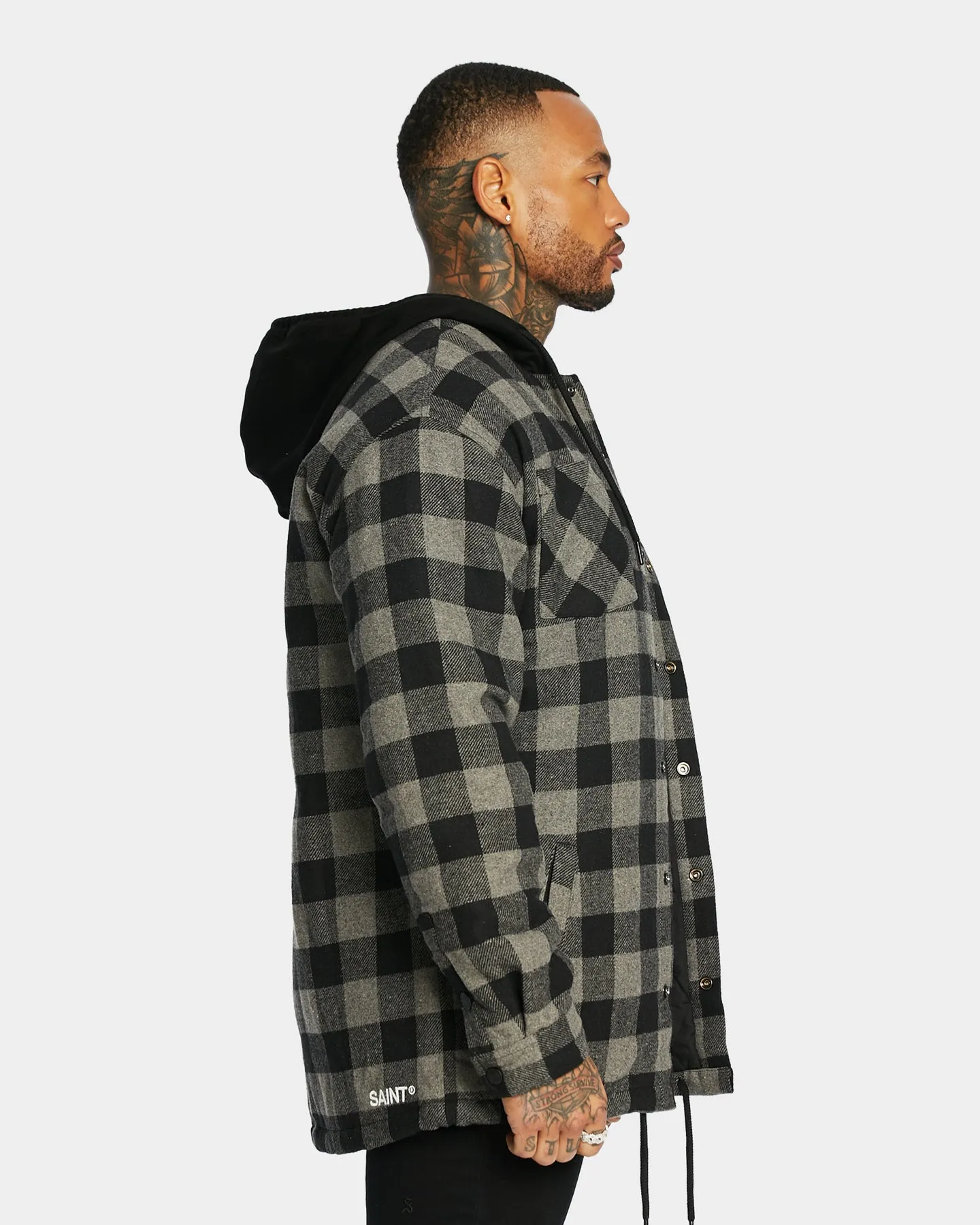 Saint Morta Assassin Hooded Flannel Grey/Black