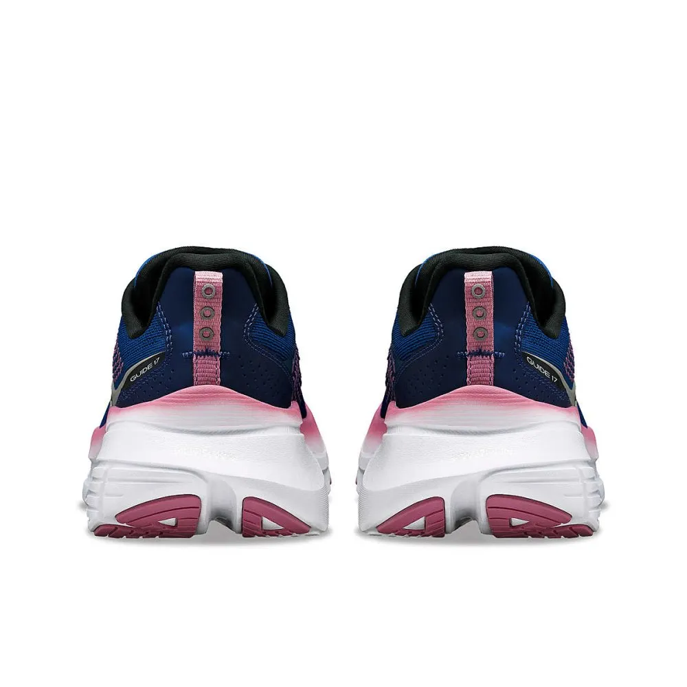 Saucony Women's Guide 17 Extra Wide - Navy/Orchid