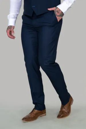 Seeba Navy Slim Fit Trousers