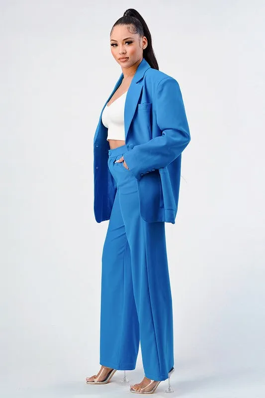 She Cute- Blazer and Pant Set