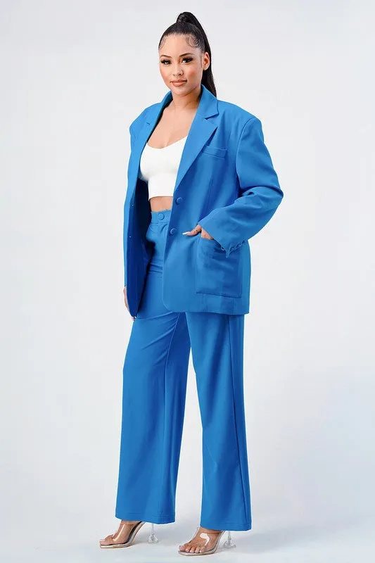 She Cute- Blazer and Pant Set