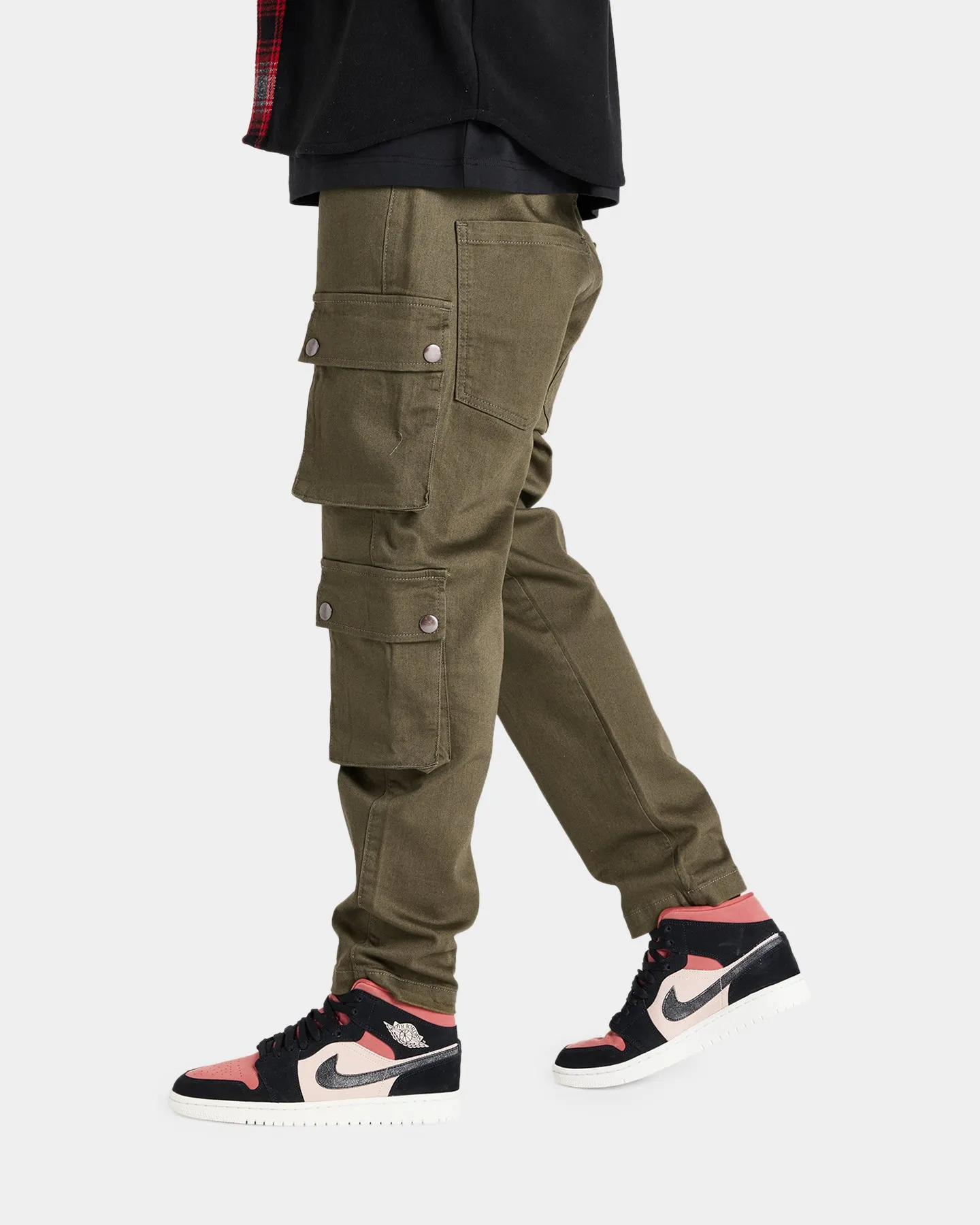 Sik Silk Loose Fit Cargo Pants Khaki