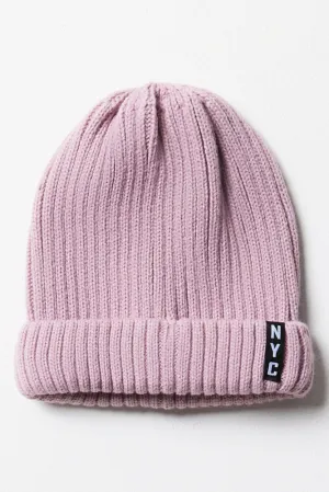 Single Beanie Mauve Purple