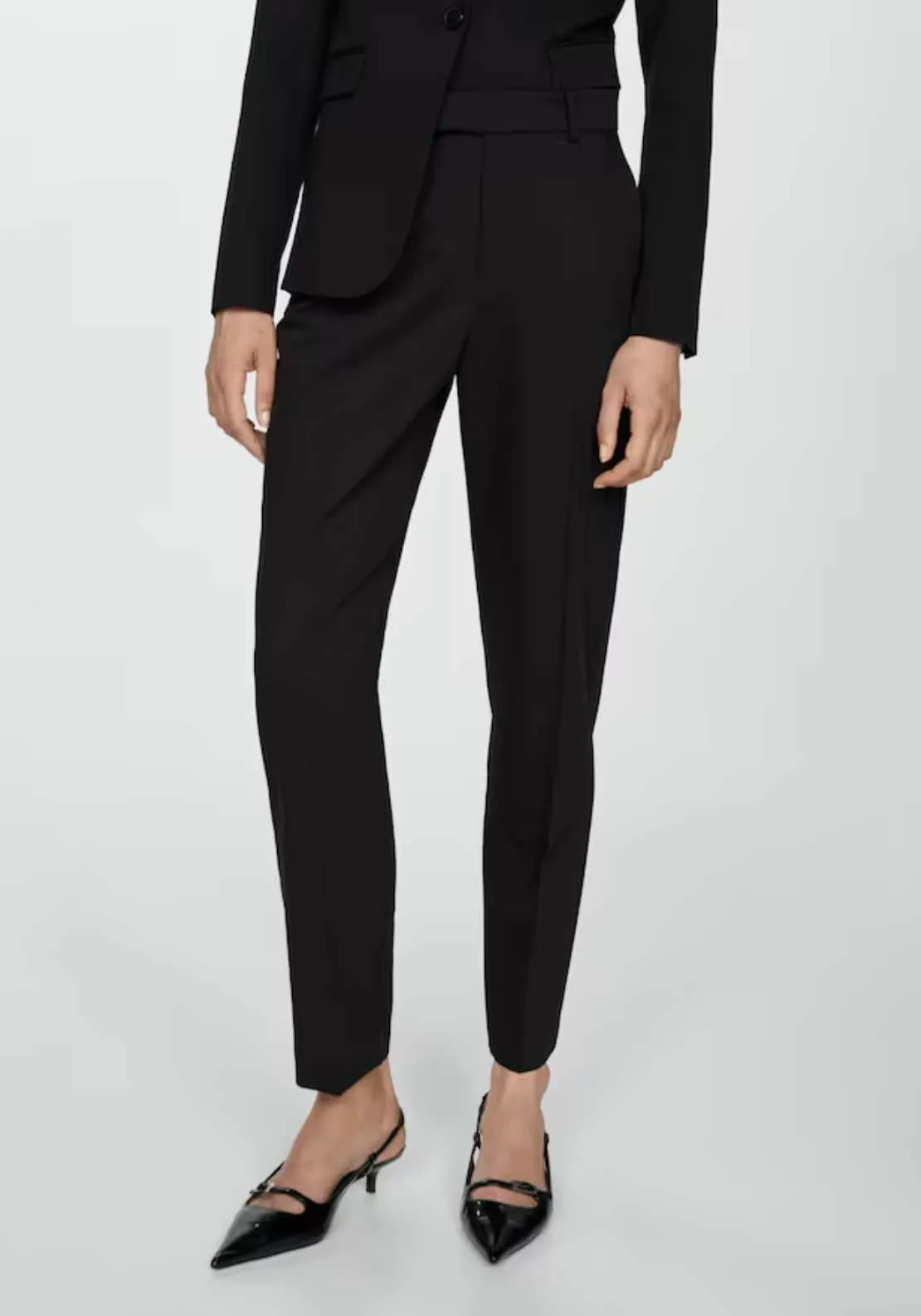 Straight suit trousers - Black