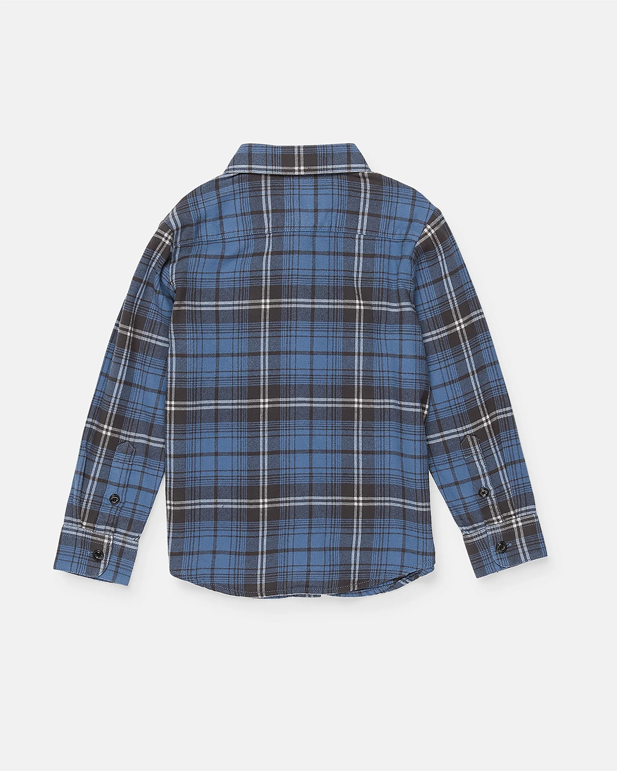 Toddler Boys Caden Plaid Long Sleeve Shirt - Blue