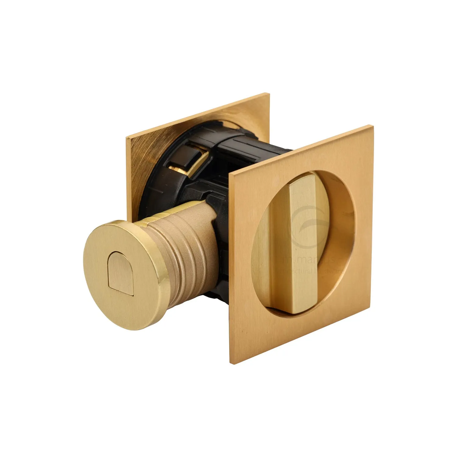 Tubular Sliding Lock with Square Privacy Turns