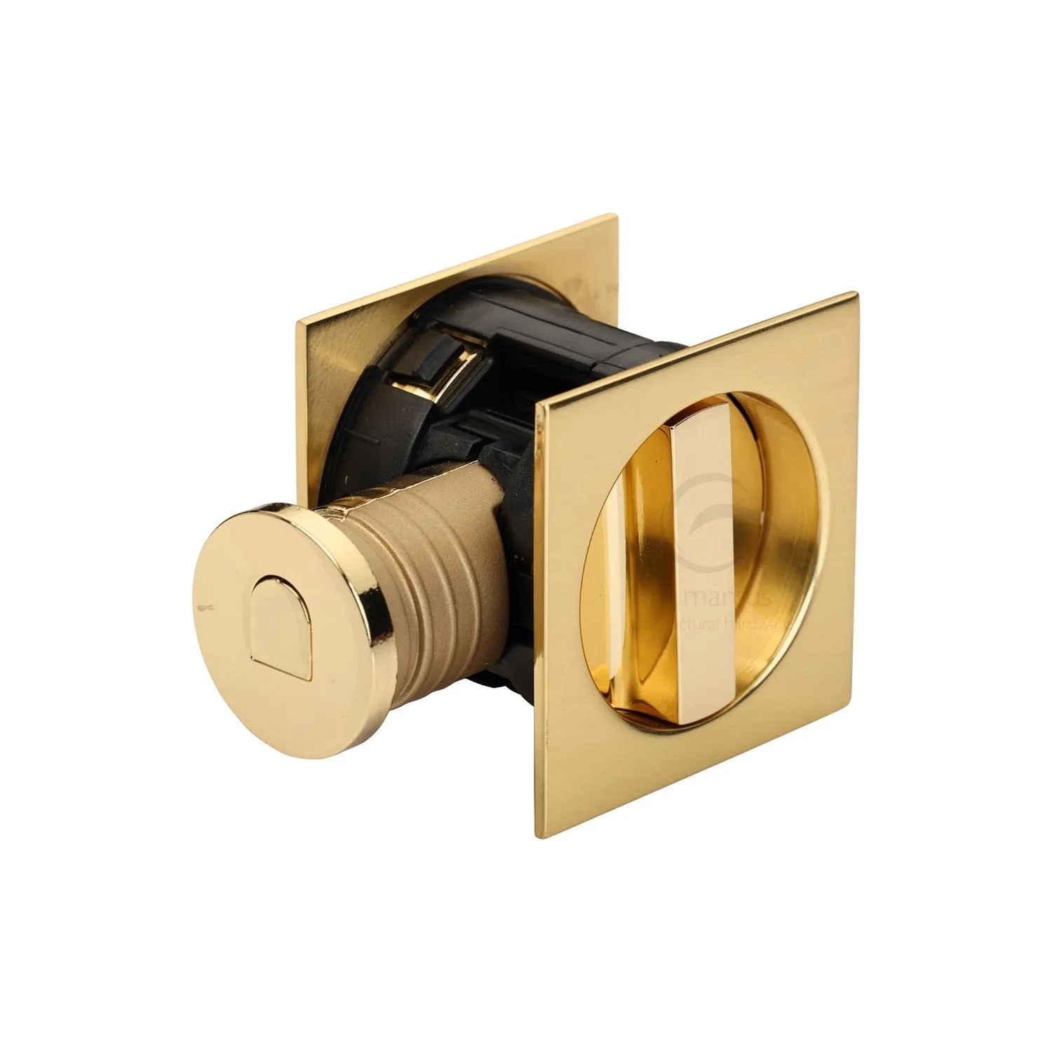 Tubular Sliding Lock with Square Privacy Turns