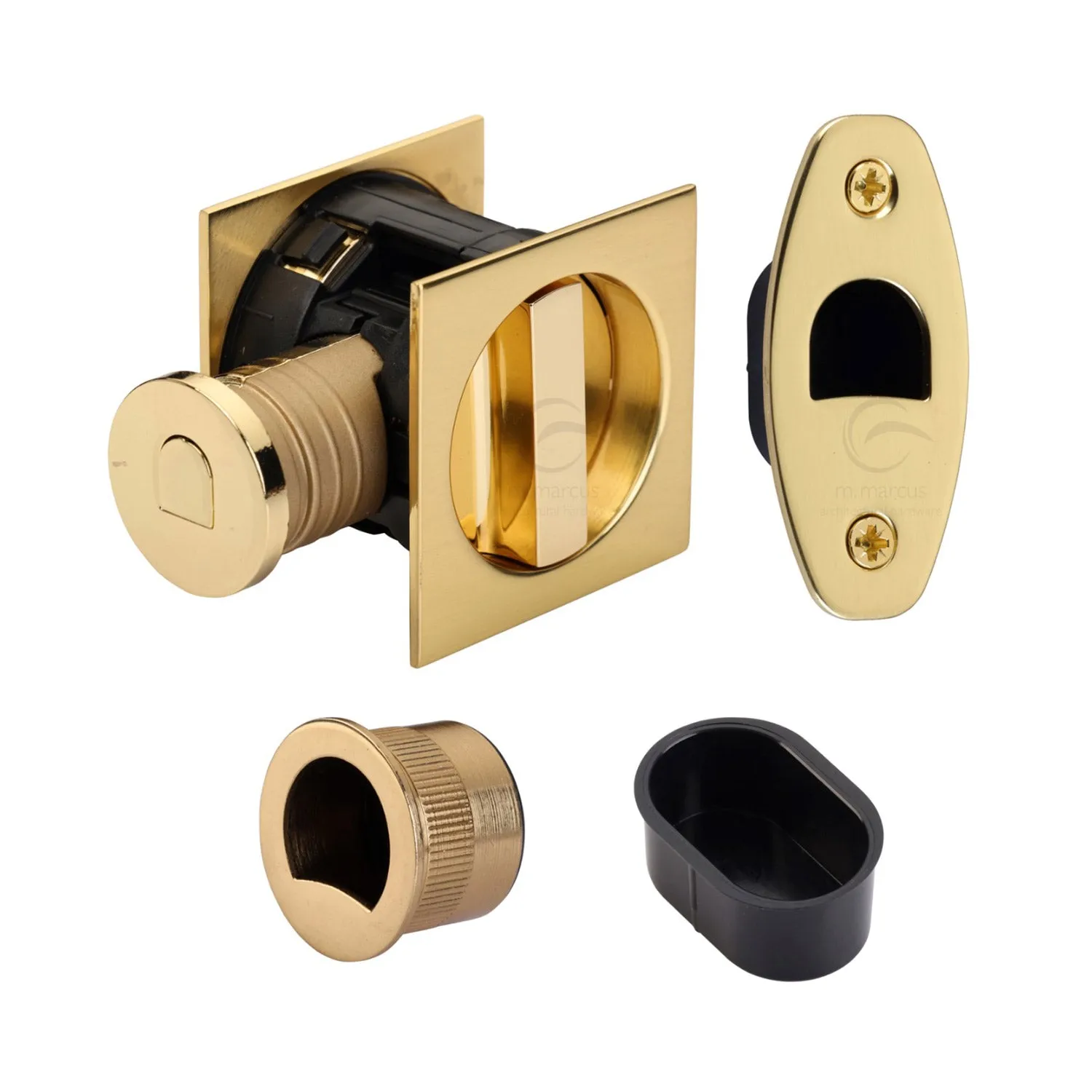 Tubular Sliding Lock with Square Privacy Turns