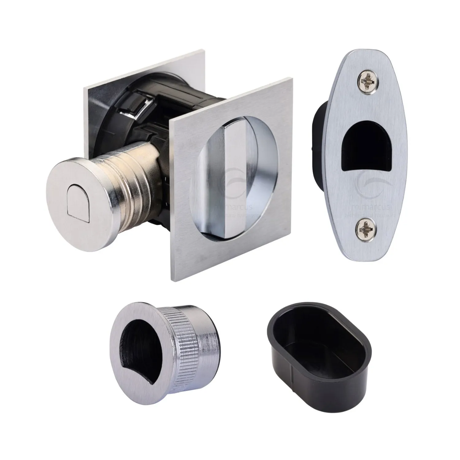 Tubular Sliding Lock with Square Privacy Turns