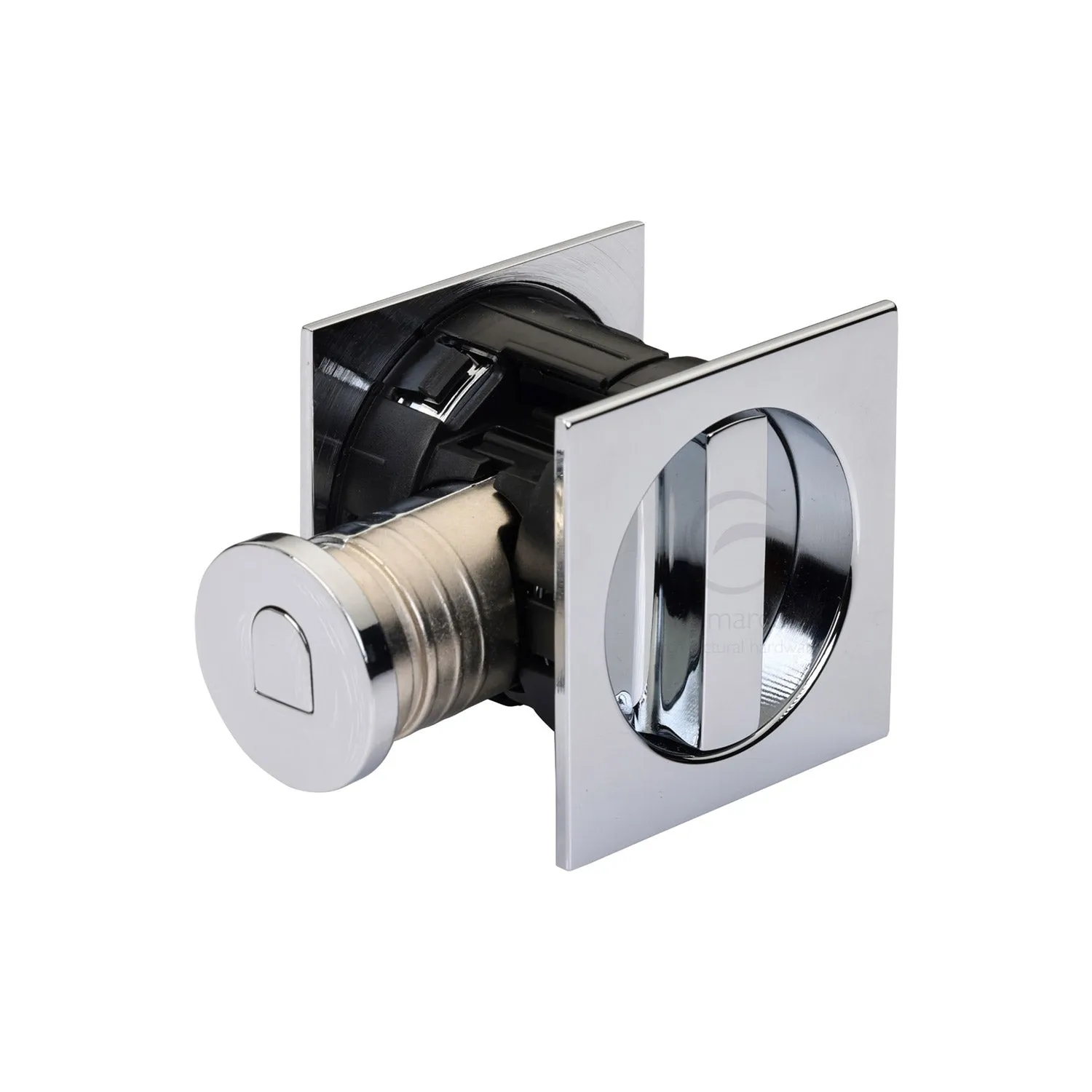 Tubular Sliding Lock with Square Privacy Turns