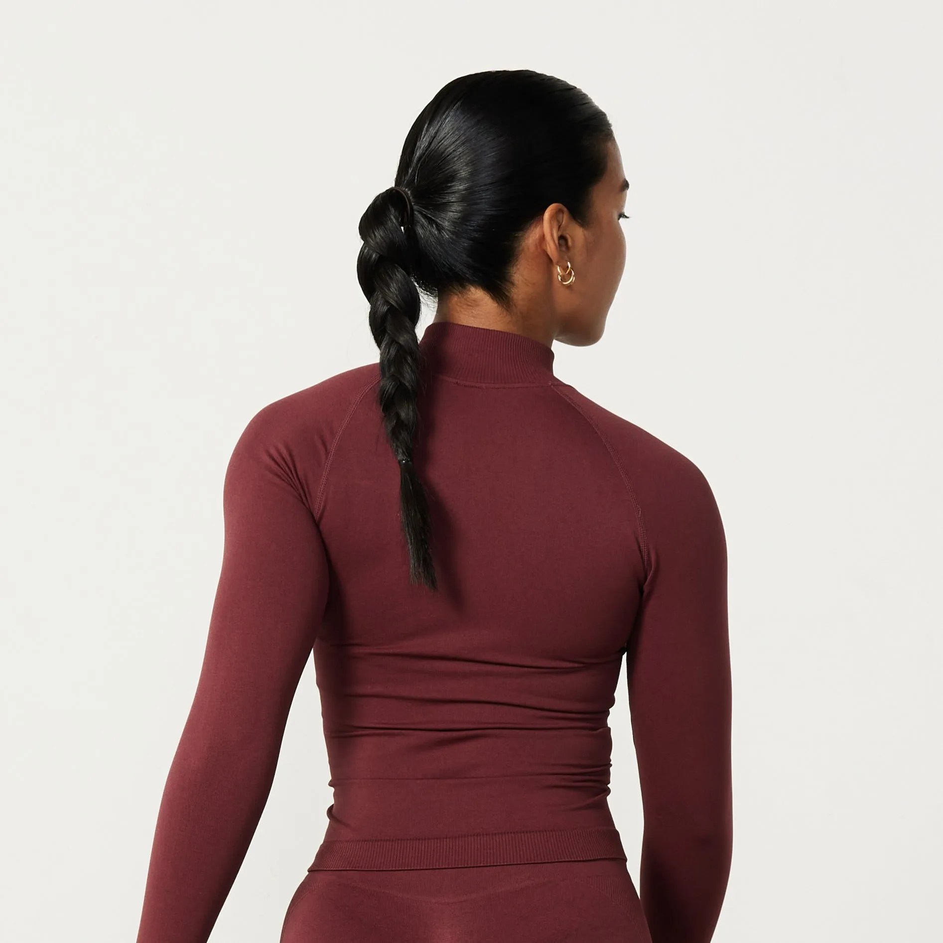 Vanquish Elevate Seamless Burgundy Zip Front Jacket