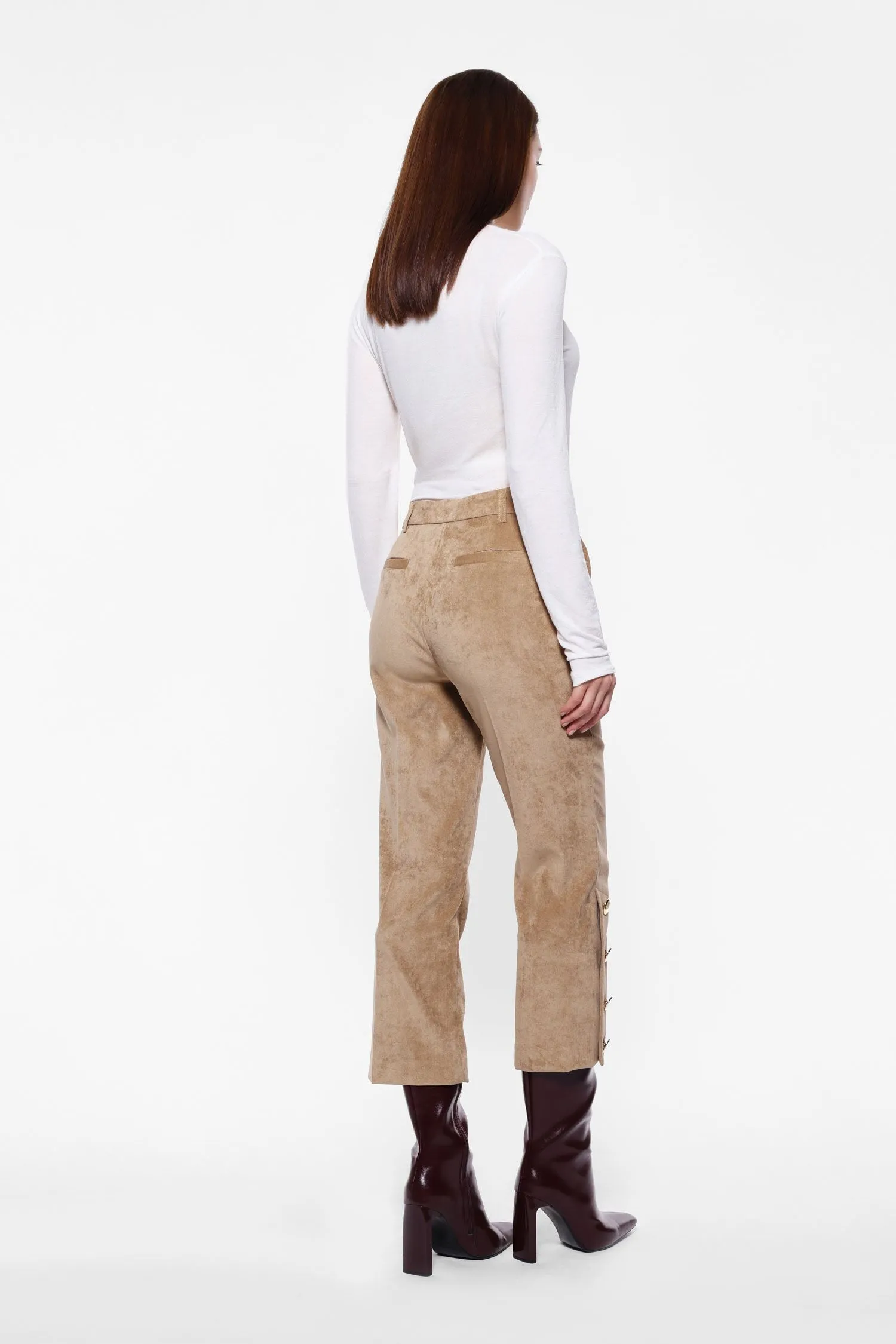 Velvet Effect Trousers