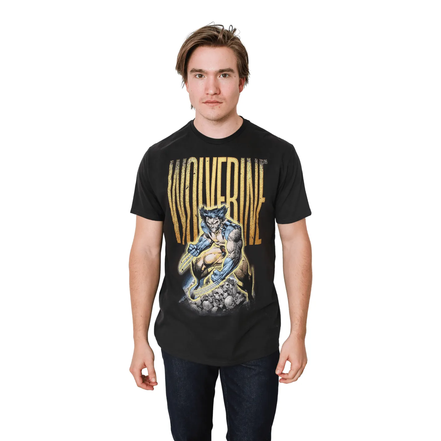 X-Men Wolverine Skull Pile Marvel Comics Adult T-Shirt