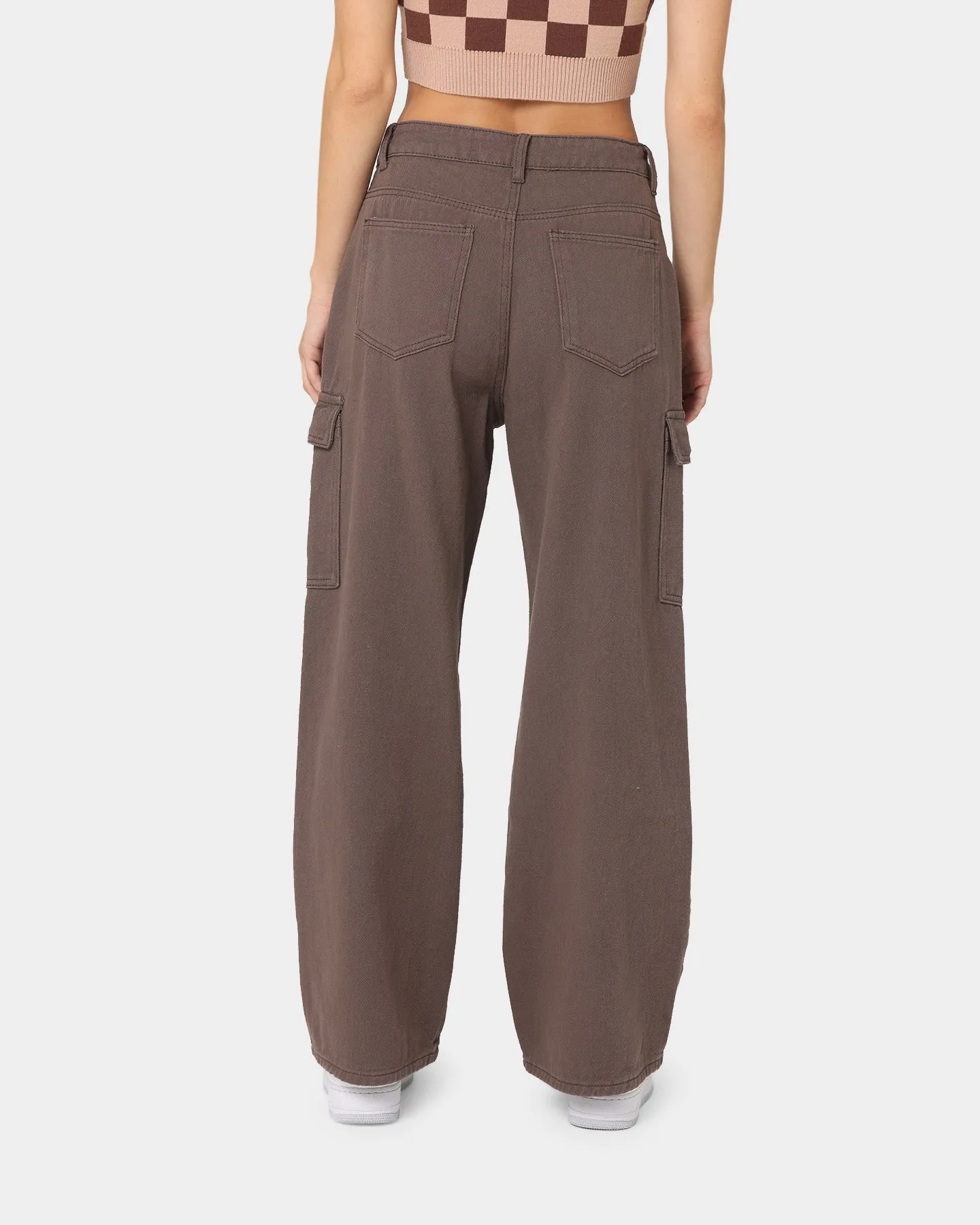 XXIII Women's Poppy Wide Leg Cargo Pants Brown