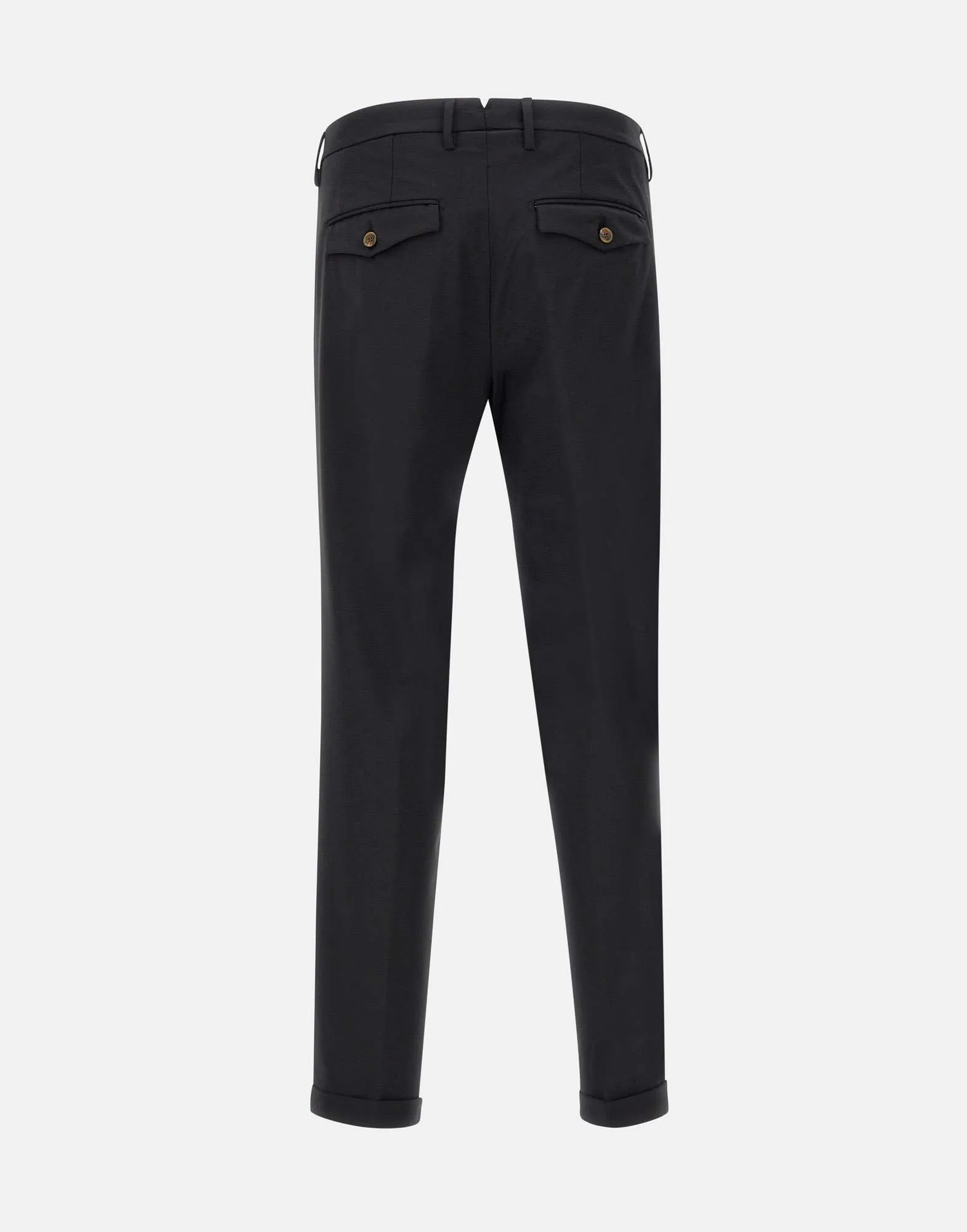 Zeus-P Black Wool Trousers